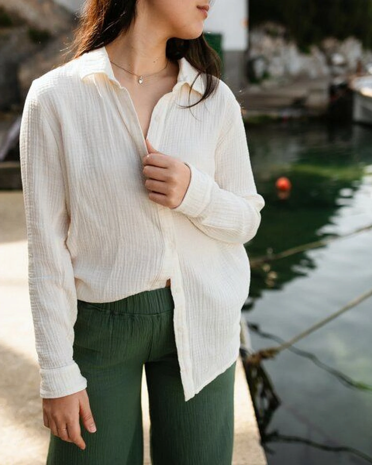 NORDLICHT Damen Musselin Bluse aus 100% Bio-Baumwolle FENJA – Ansicht 2