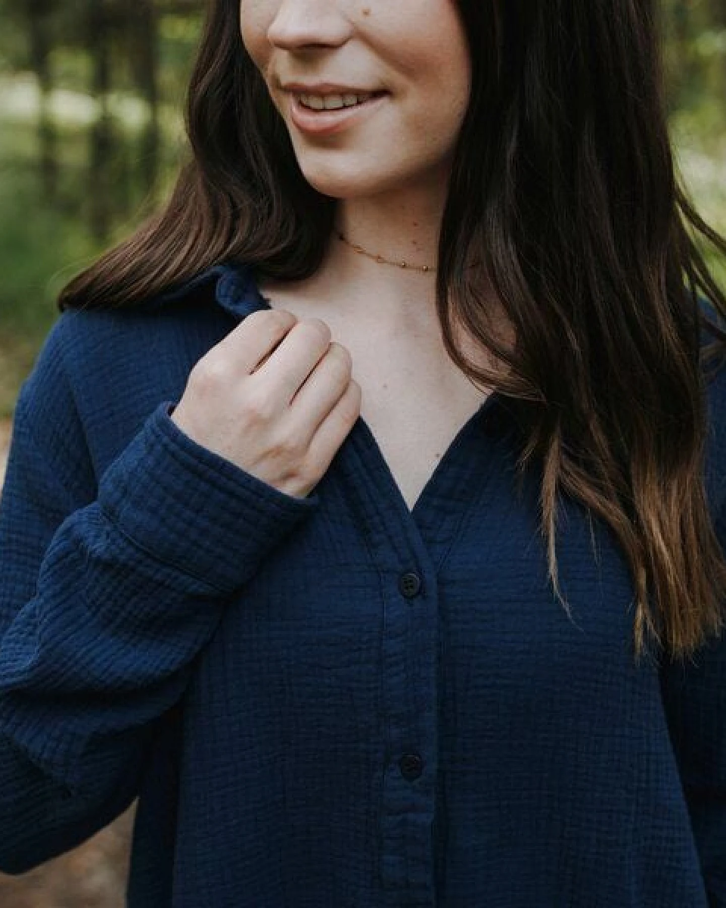 NORDLICHT Damen Musselin Bluse aus 100% Bio-Baumwolle FENJA – Ansicht 3