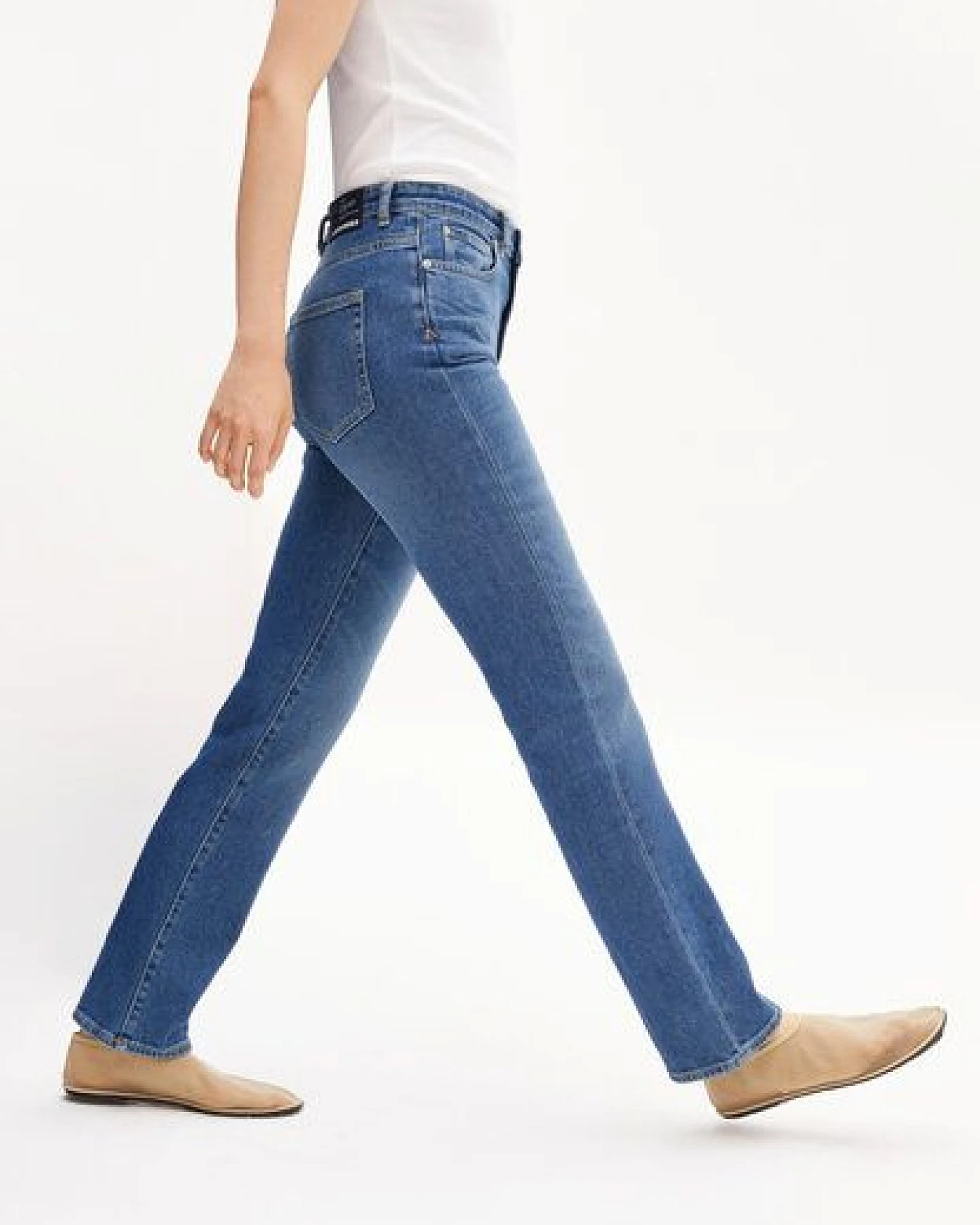 ARMEDANGELS CARENAA Damen Jeans Straight Leg Mid Waist Bio-Baumwoll Mix Comfort-Stretch – Ansicht 4