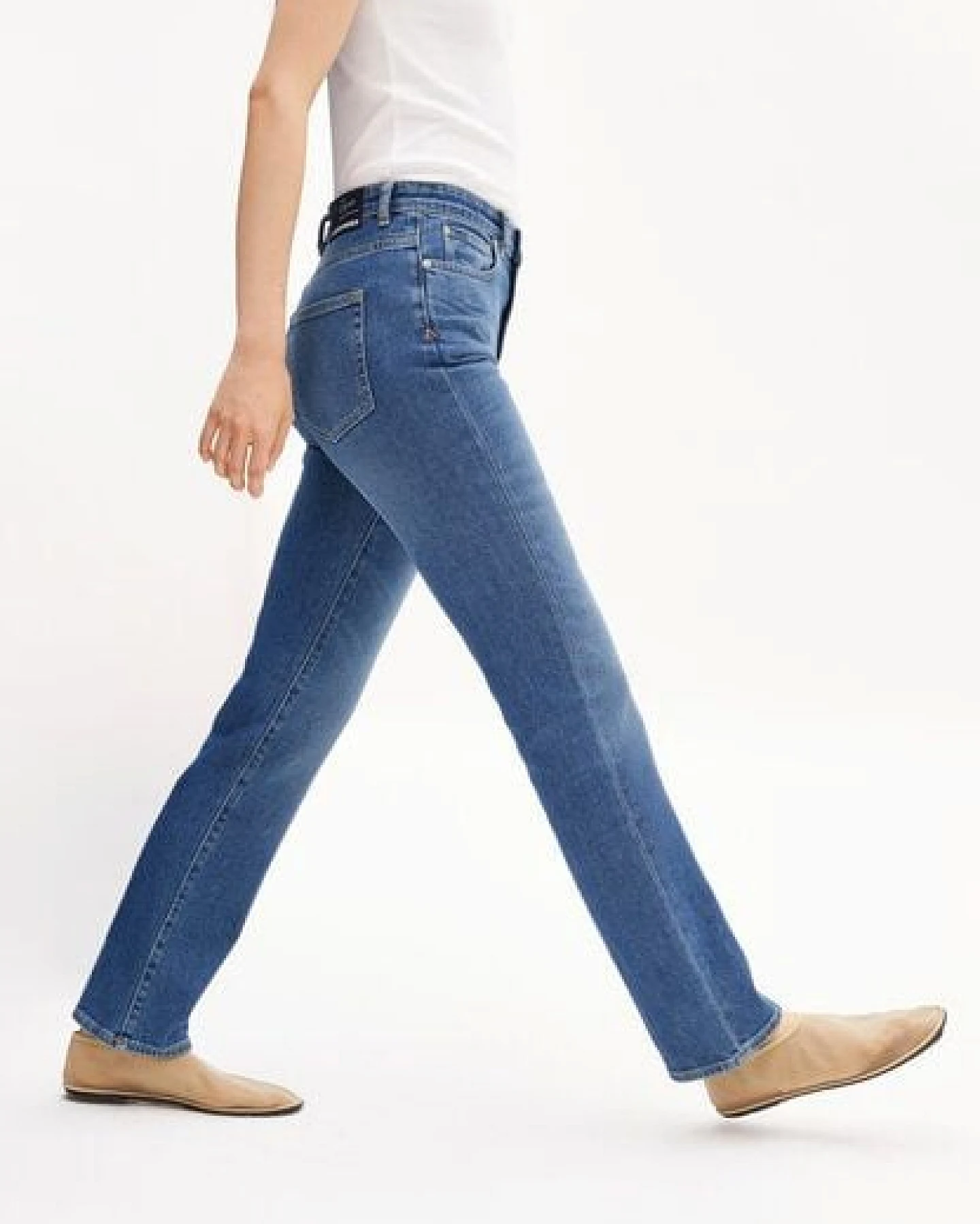 ARMEDANGELS CARENAA Damen Jeans Straight Leg Mid Waist Bio-Baumwoll Mix Comfort-Stretch – Ansicht 4