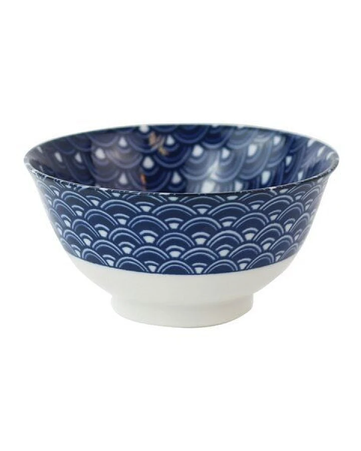 Mitienda Shop Porzellan Schale 250ml Waves blau, Japan