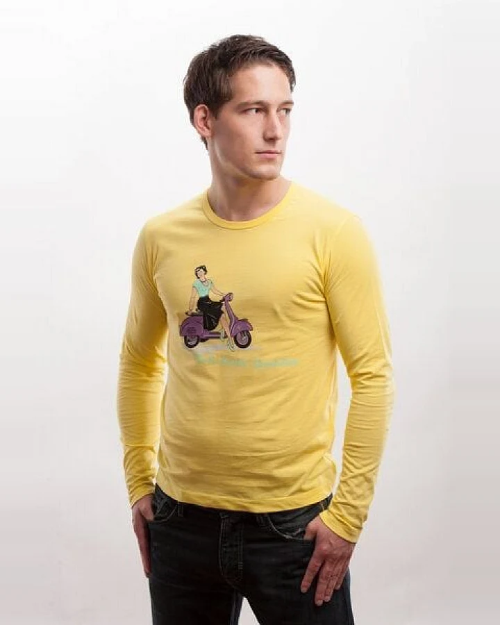 108 Degrees E-Scooter Longsleeve gelb GOTS