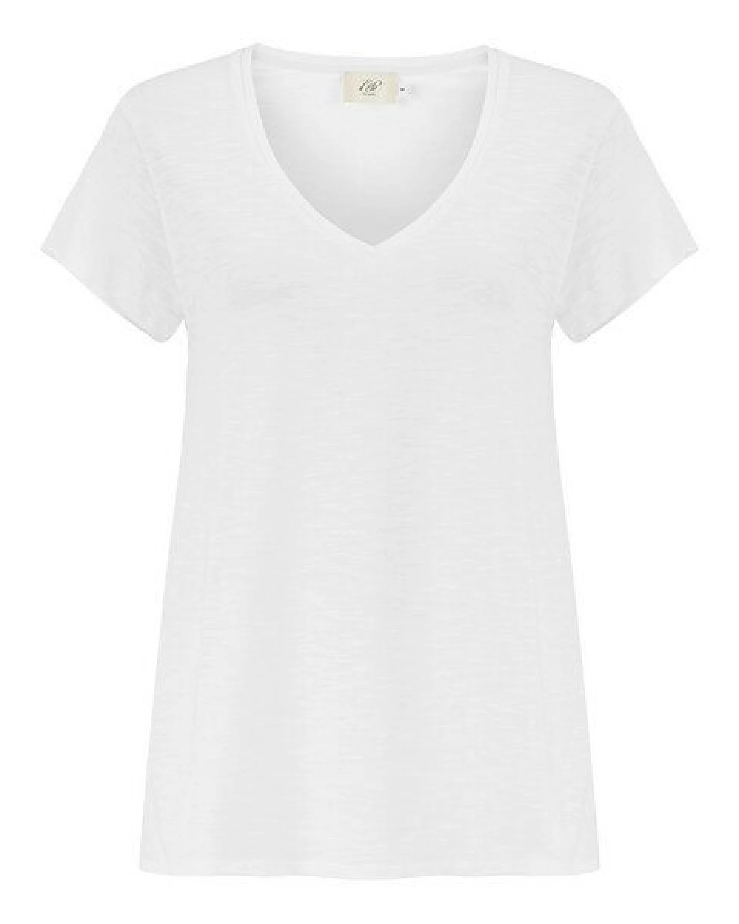 d'Els Rebecca Damen V-Neck Kurzarm T-Shirt aus Flame Bio Baumwolle – Ansicht 4