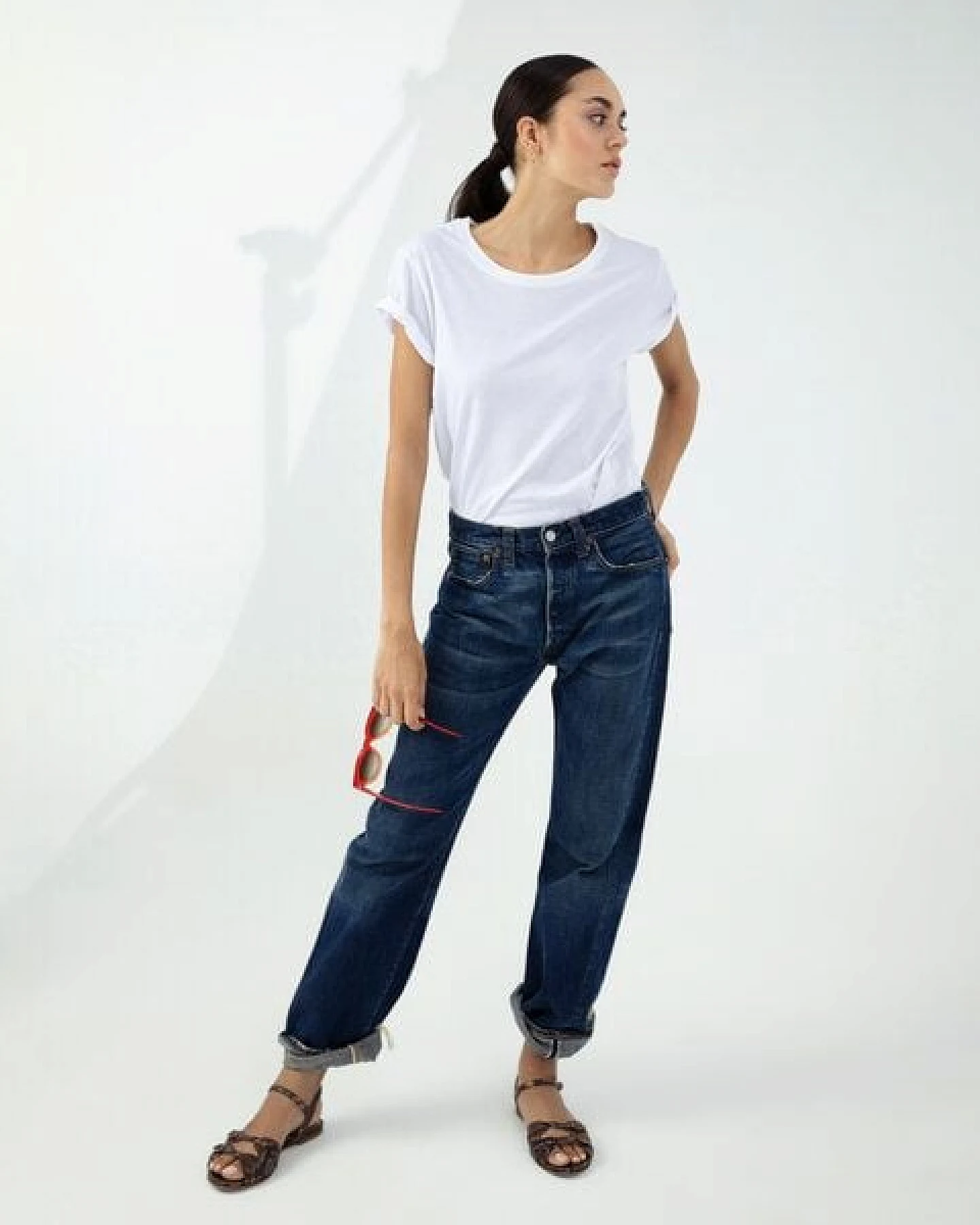 d'Els Vivien Damen Rundhals Kurzarm T-Shirt aus Single Jersey Bio Baumwolle – Ansicht 3