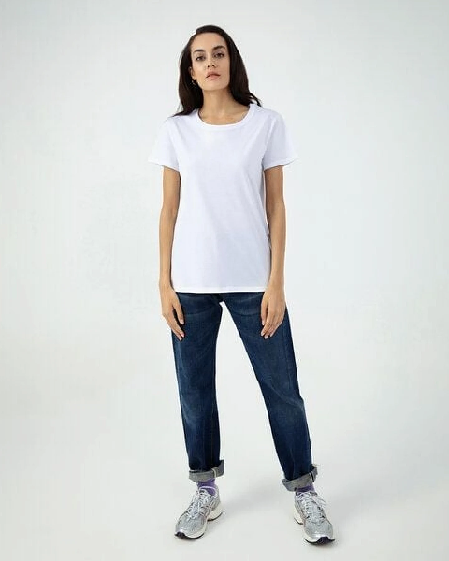 d'Els Vivien Damen Rundhals Kurzarm T-Shirt aus Single Jersey Bio Baumwolle – Ansicht 4