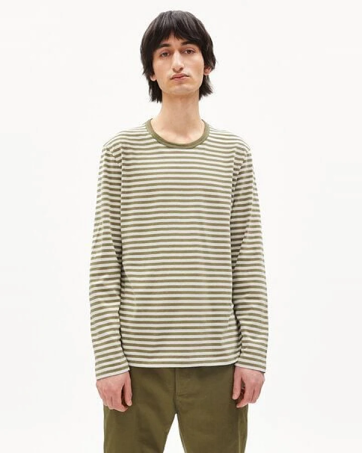 ARMEDANGELS JOHAAN STRIPES - Herren Longsleeve Regular Fit aus Bio-Baumwolle