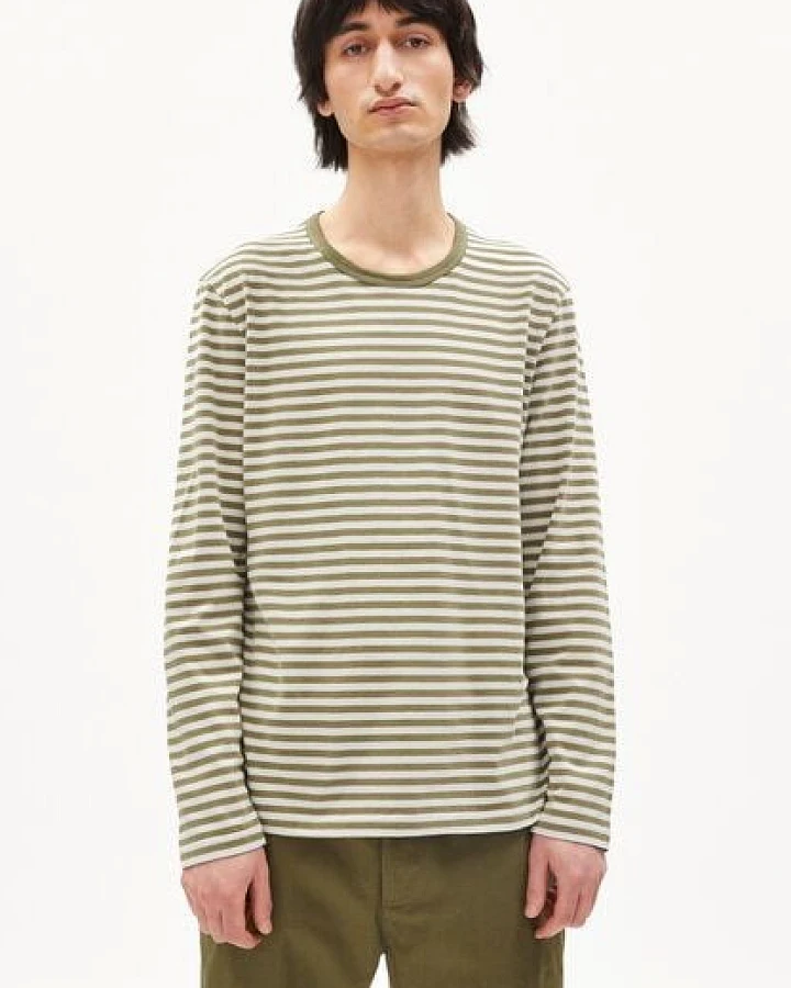 ARMEDANGELS JOHAAN STRIPES - Herren Longsleeve Regular Fit aus Bio-Baumwolle