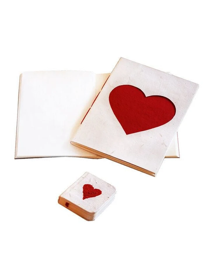 Sundara Notizbuch-Set „Love“ Biobaumwoll-Papier