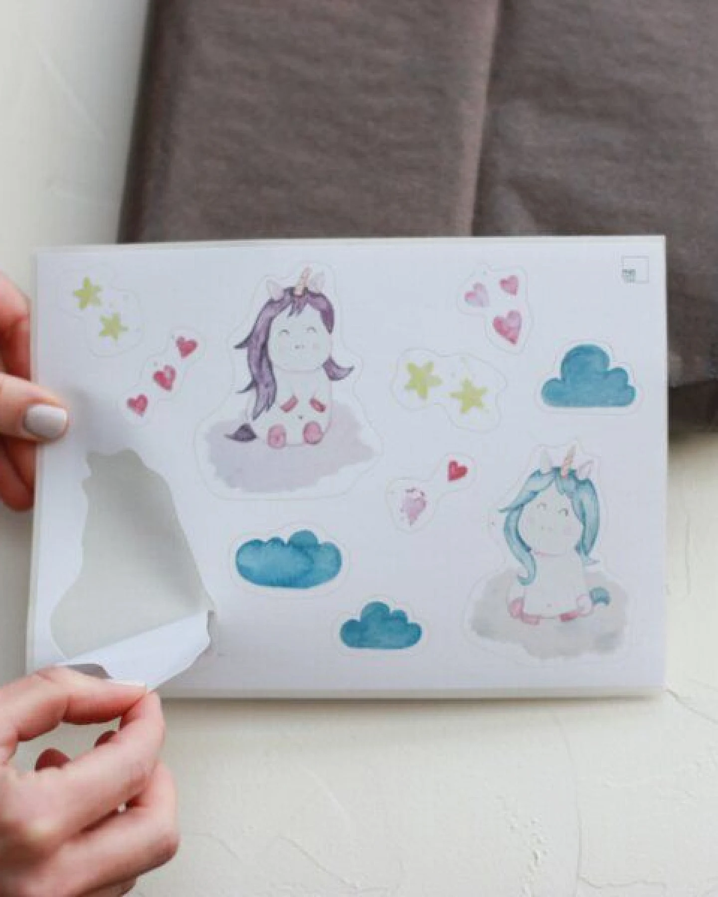 Fines Papeterie Aufkleber 5er Set EINHORN für die Kindergeburtstags Party * Sticker für Kinder * Din A5 Bögen – Ansicht 2