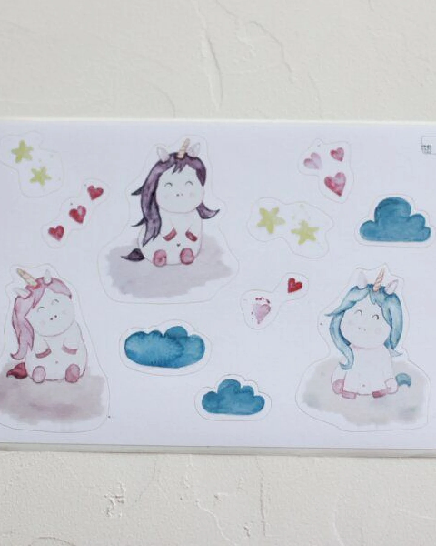 Fines Papeterie Aufkleber 5er Set EINHORN für die Kindergeburtstags Party * Sticker für Kinder * Din A5 Bögen – Ansicht 4