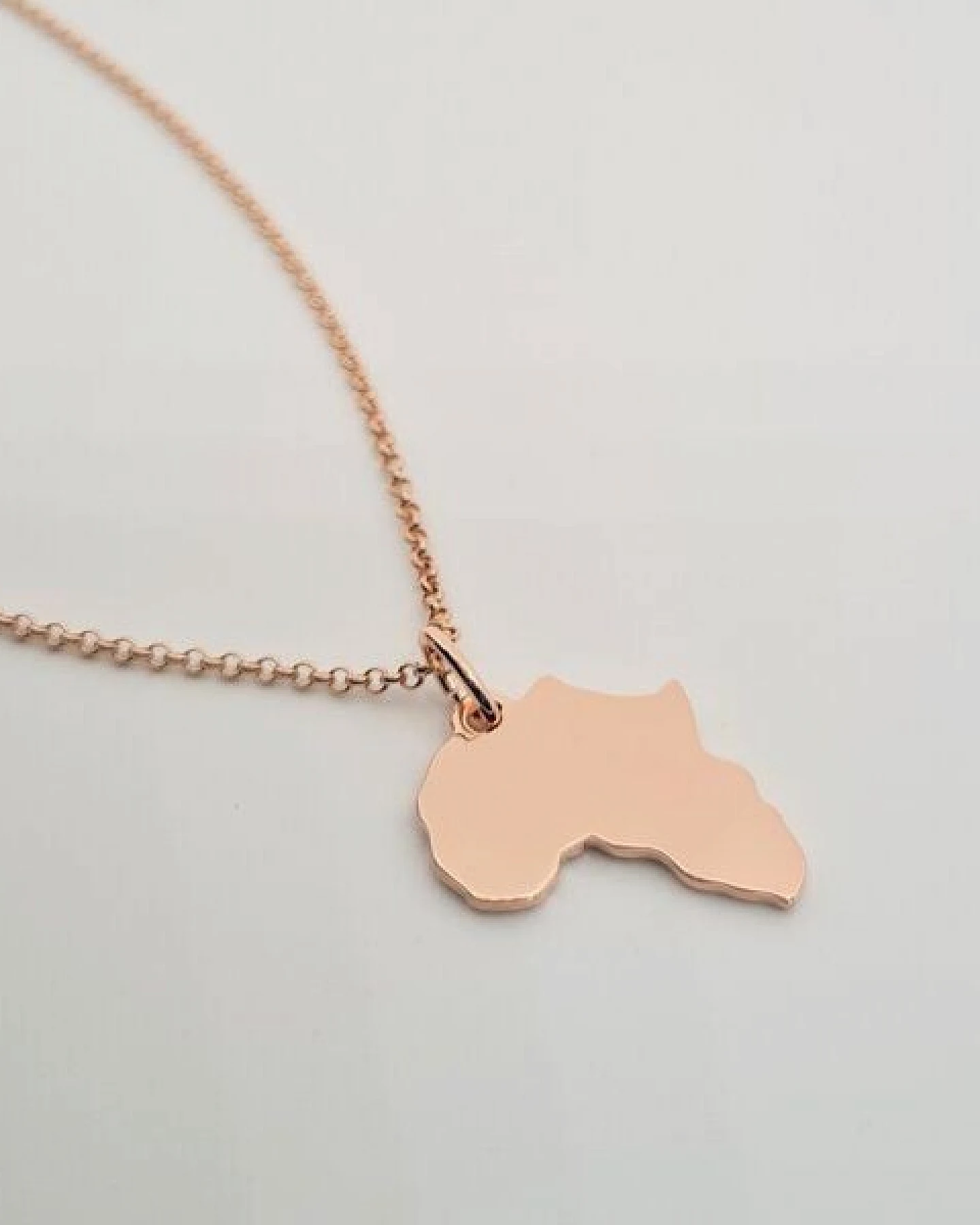 MOANINA Kette Afrika Kontinent - 925 Silber/18k Gold Vermeil - 3 Längen – Ansicht 3