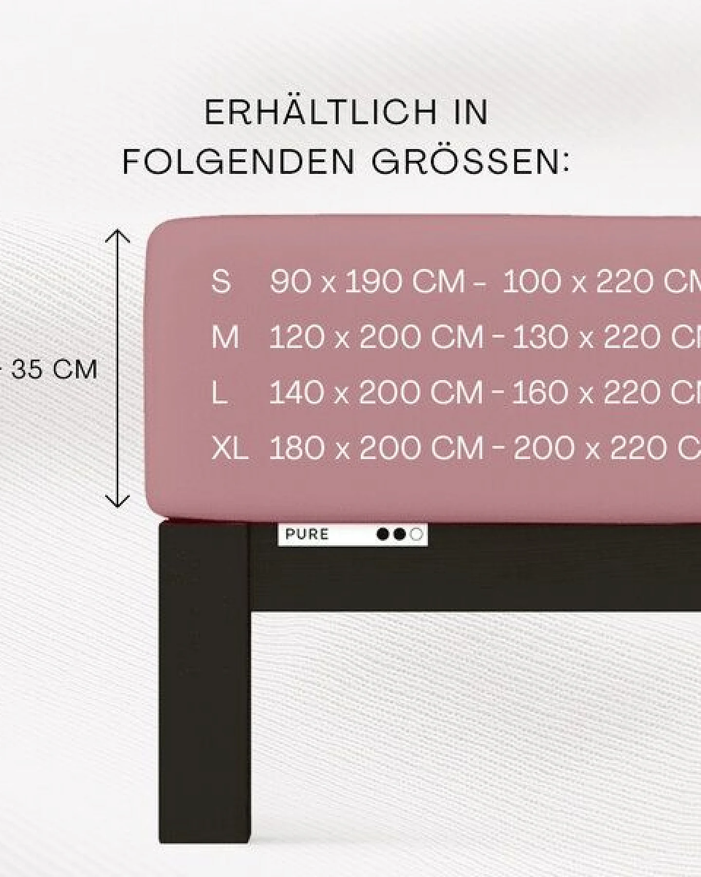 Schlafgut Spannbettlaken Pure - 95% Biobaumwolle, 5% Elasthan - Matratzenhöhe von 18-35cm – Ansicht 3