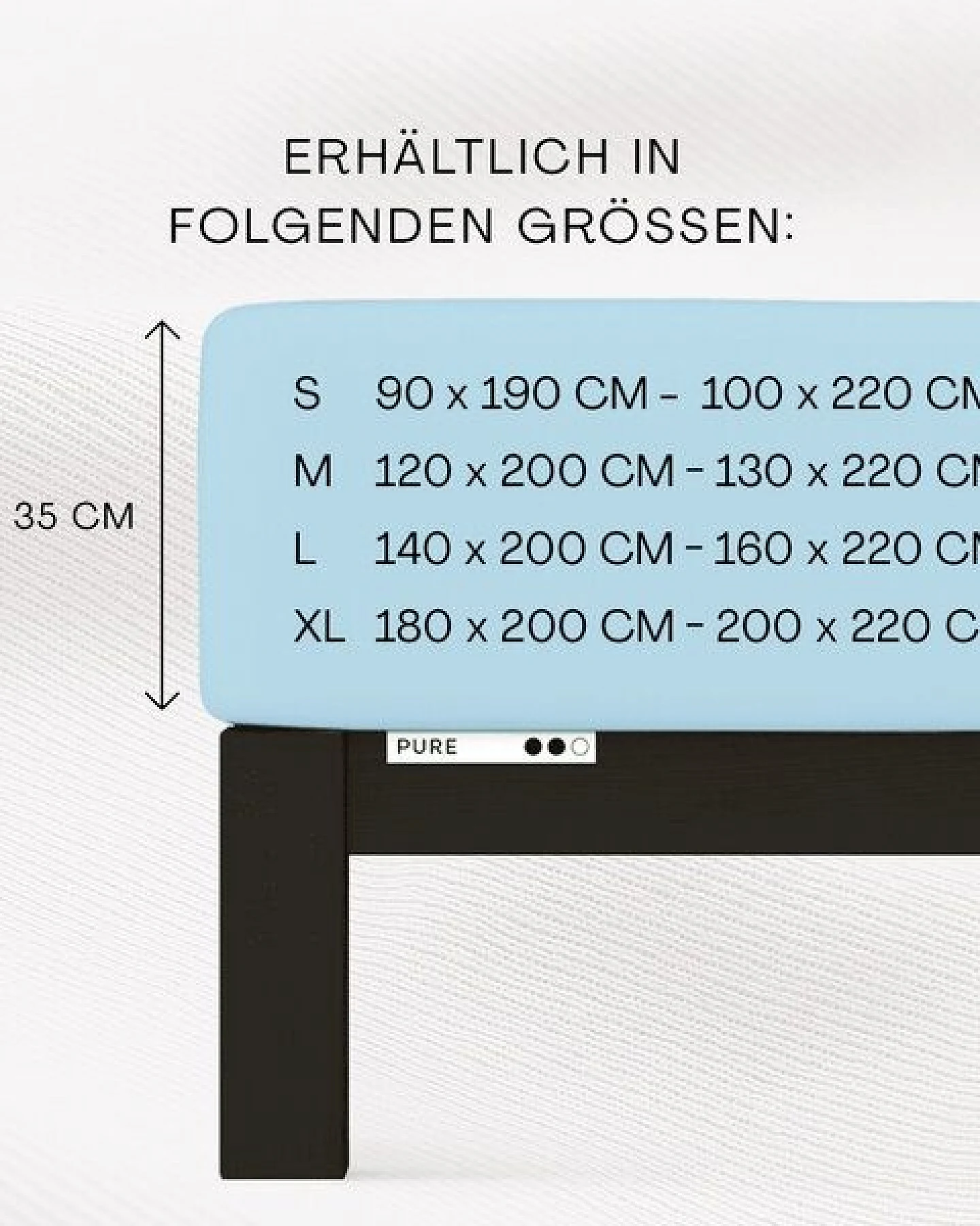 Schlafgut Spannbettlaken Pure - 95% Biobaumwolle, 5% Elasthan - Matratzenhöhe von 18-35cm – Ansicht 3