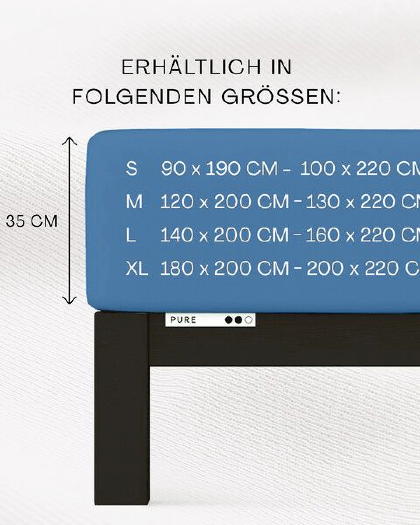 Schlafgut Spannbettlaken Pure - 95% Biobaumwolle, 5% Elasthan - Matratzenhöhe von 18-35cm – Ansicht 3