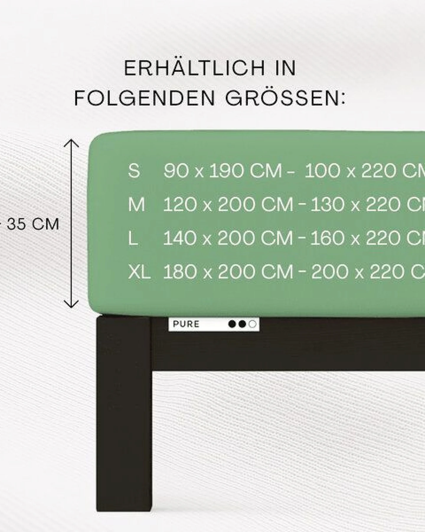Schlafgut Spannbettlaken Pure - 95% Biobaumwolle, 5% Elasthan - Matratzenhöhe von 18-35cm – Ansicht 3