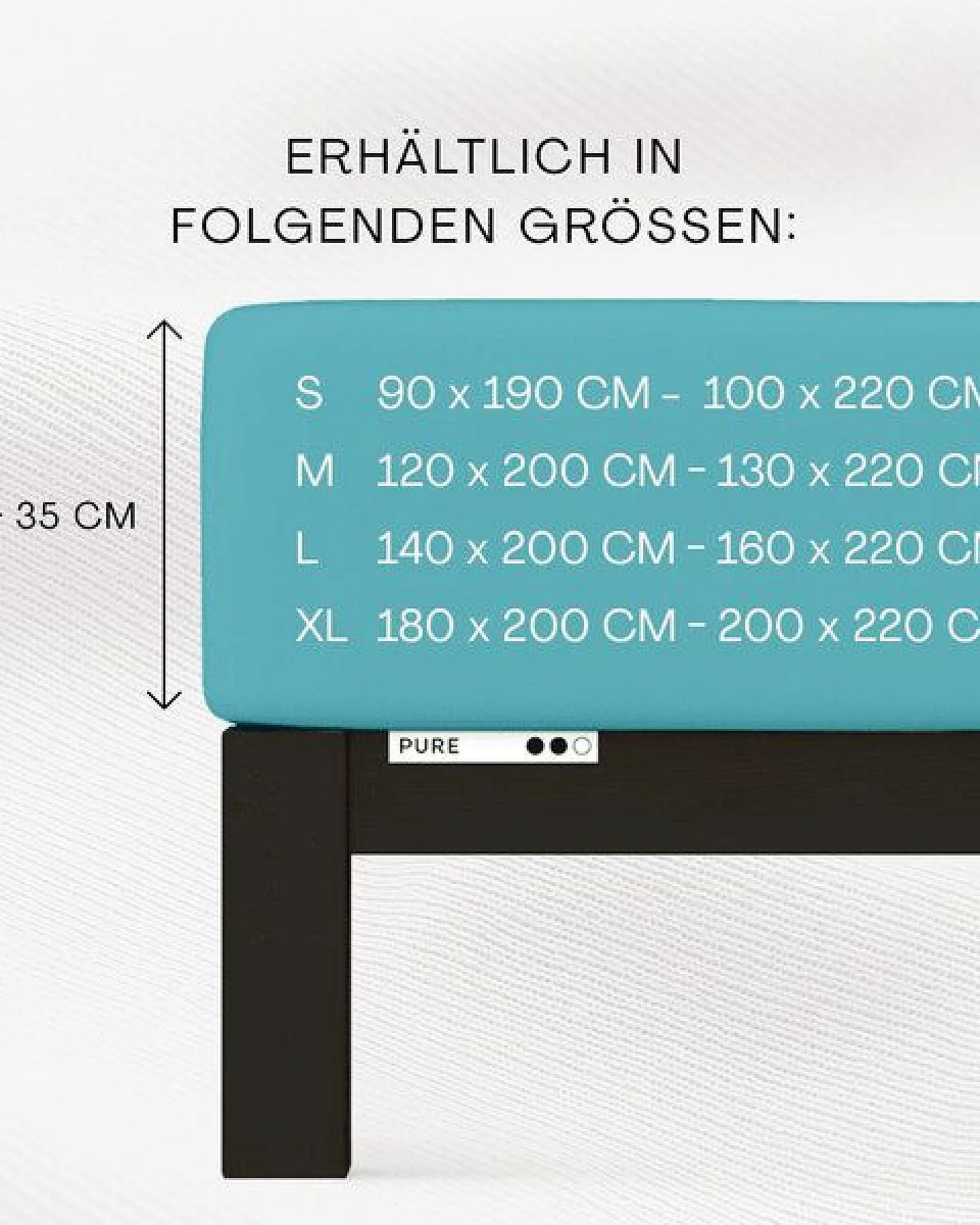 Schlafgut Spannbettlaken Pure - 95% Biobaumwolle, 5% Elasthan - Matratzenhöhe von 18-35cm – Ansicht 3