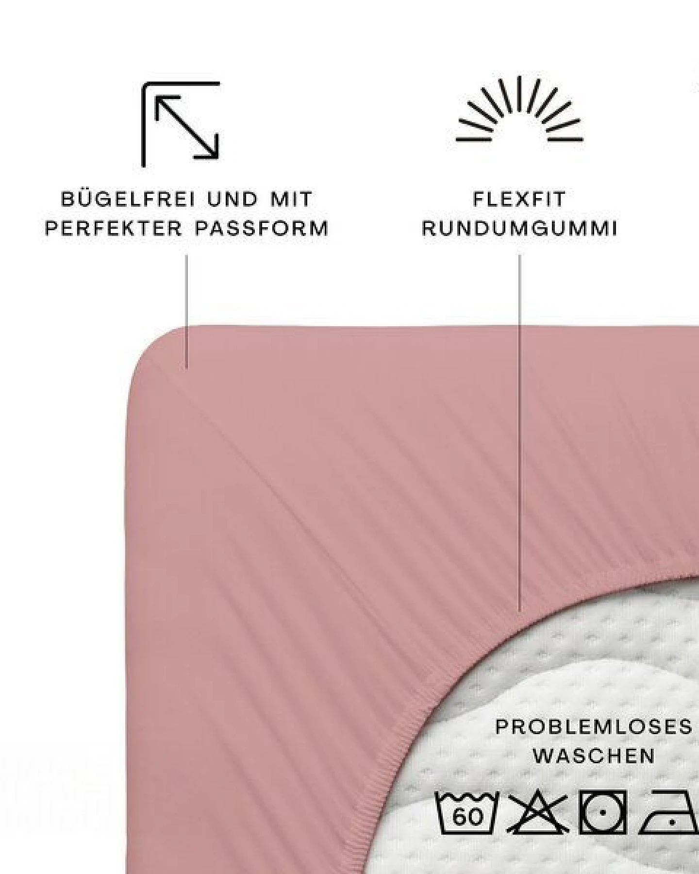Schlafgut Spannbettlaken Premium - 95% Bio-Makobaumwolle, 5% Elasthan - Matratzenhöhe von 18-35cm – Ansicht 2