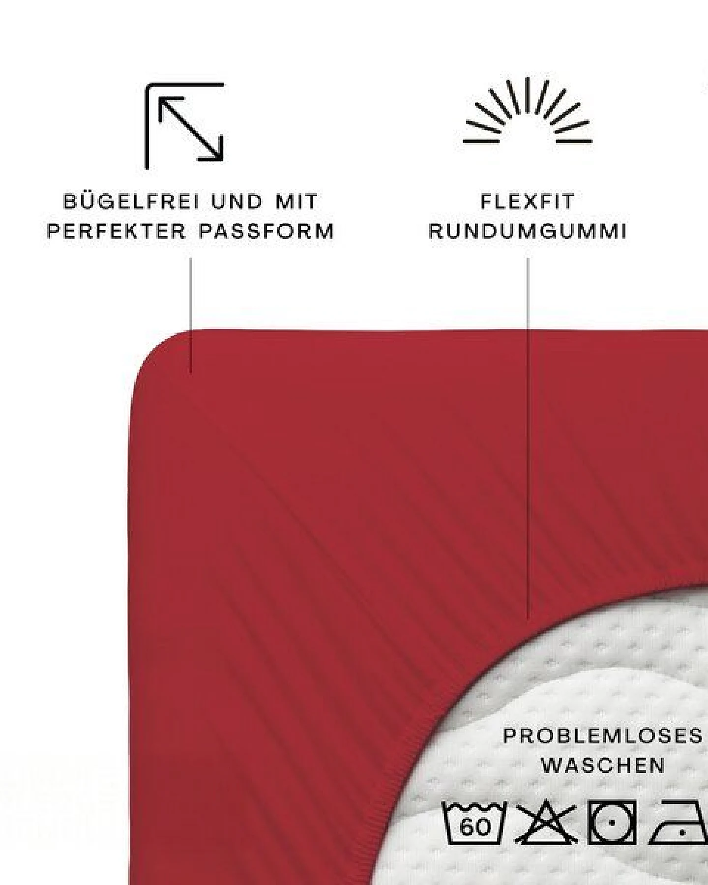Schlafgut Spannbettlaken Premium - 95% Bio-Makobaumwolle, 5% Elasthan - Matratzenhöhe von 18-35cm – Ansicht 2