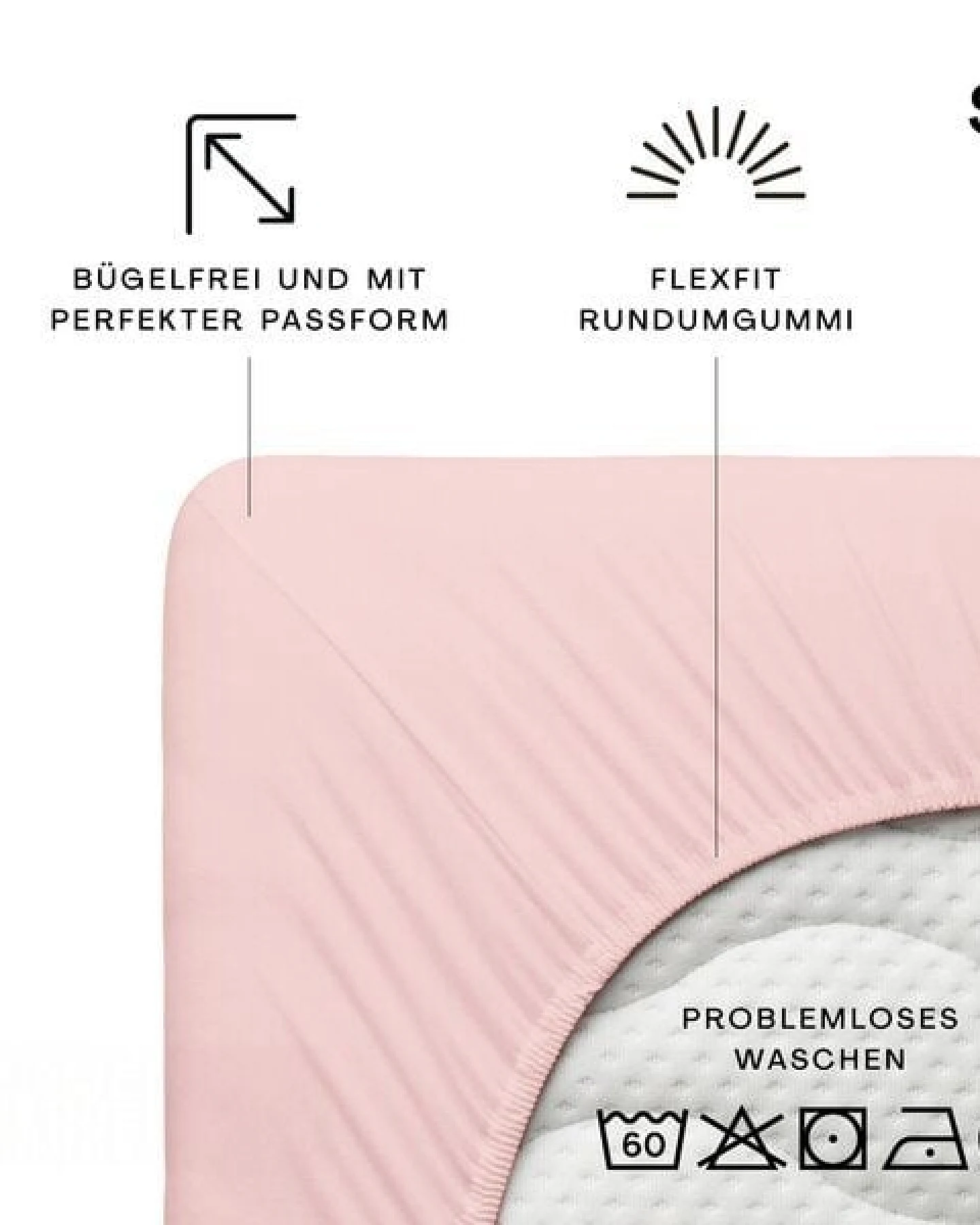 Schlafgut Spannbettlaken Premium - 95% Bio-Makobaumwolle, 5% Elasthan - Matratzenhöhe von 18-35cm – Ansicht 2
