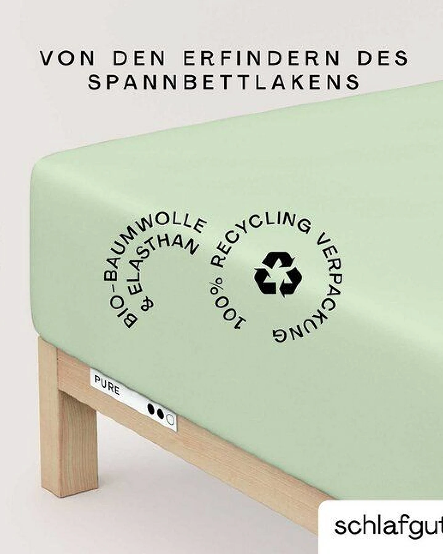 Schlafgut Boxspring Spannbettlaken Pure 95% Biobaumwolle, 5% Elasthan - Matratzenhöhe bis 40cm – Ansicht 3