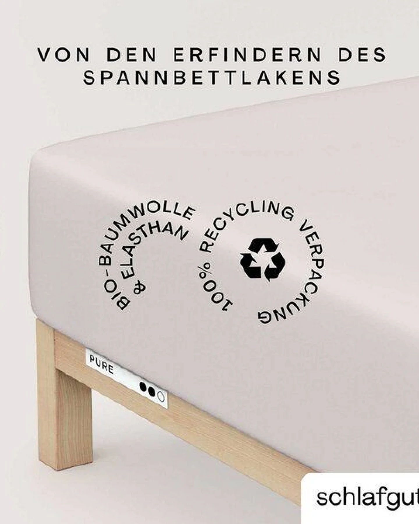 Schlafgut Boxspring Spannbettlaken Pure 95% Biobaumwolle, 5% Elasthan - Matratzenhöhe bis 40cm – Ansicht 3