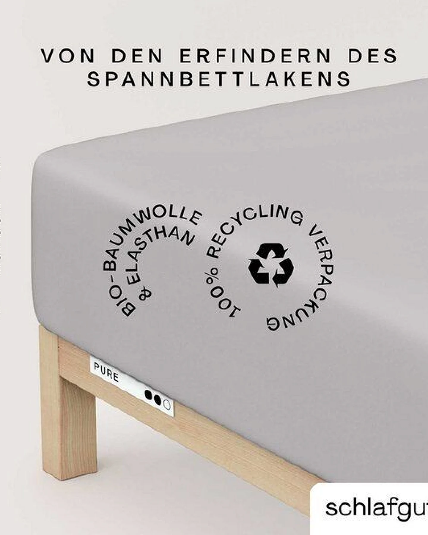 Schlafgut Boxspring Spannbettlaken Pure 95% Biobaumwolle, 5% Elasthan - Matratzenhöhe bis 40cm – Ansicht 3