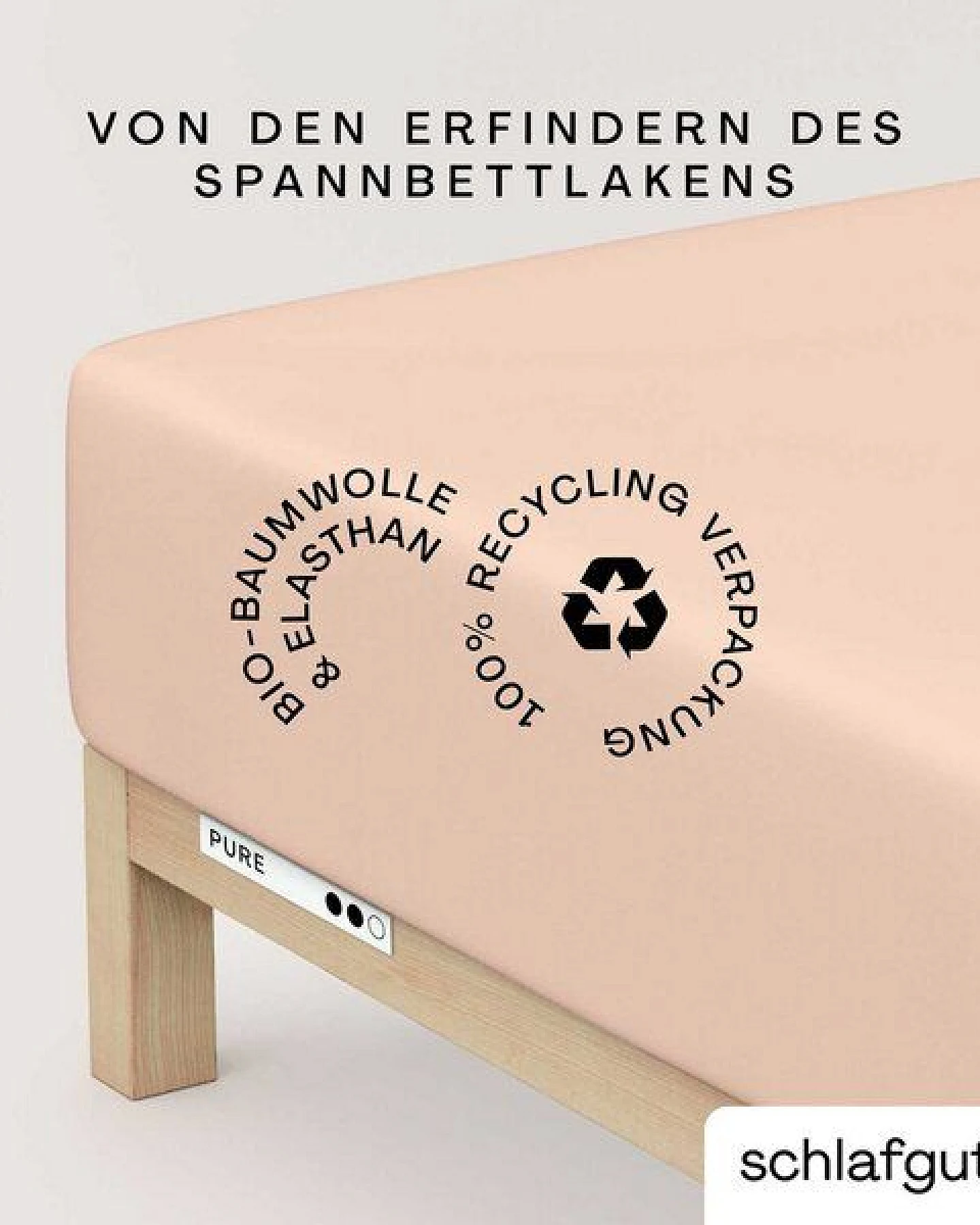 Schlafgut Boxspring Spannbettlaken Pure 95% Biobaumwolle, 5% Elasthan - Matratzenhöhe bis 40cm – Ansicht 3