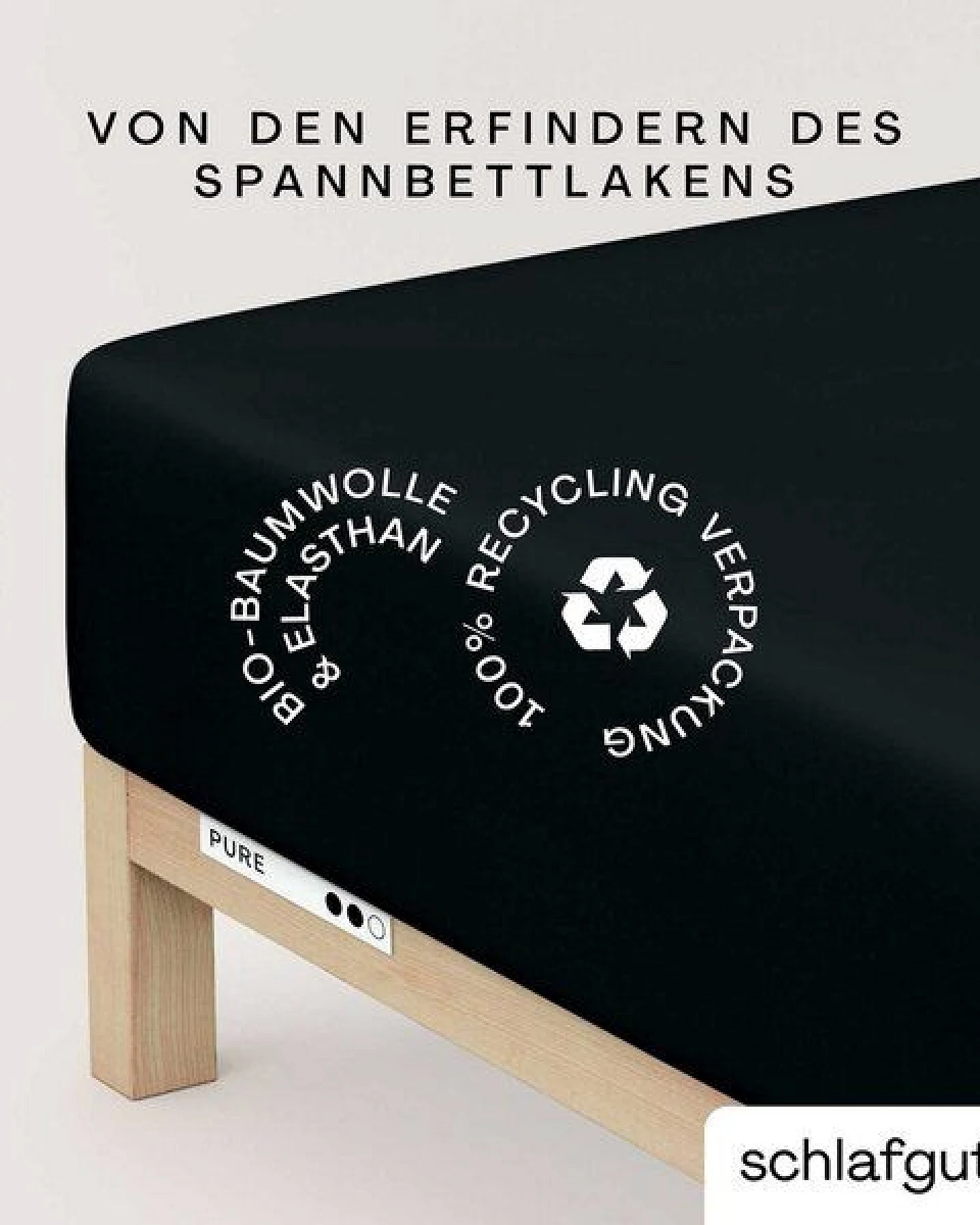 Schlafgut Boxspring Spannbettlaken Pure 95% Biobaumwolle, 5% Elasthan - Matratzenhöhe bis 40cm – Ansicht 3