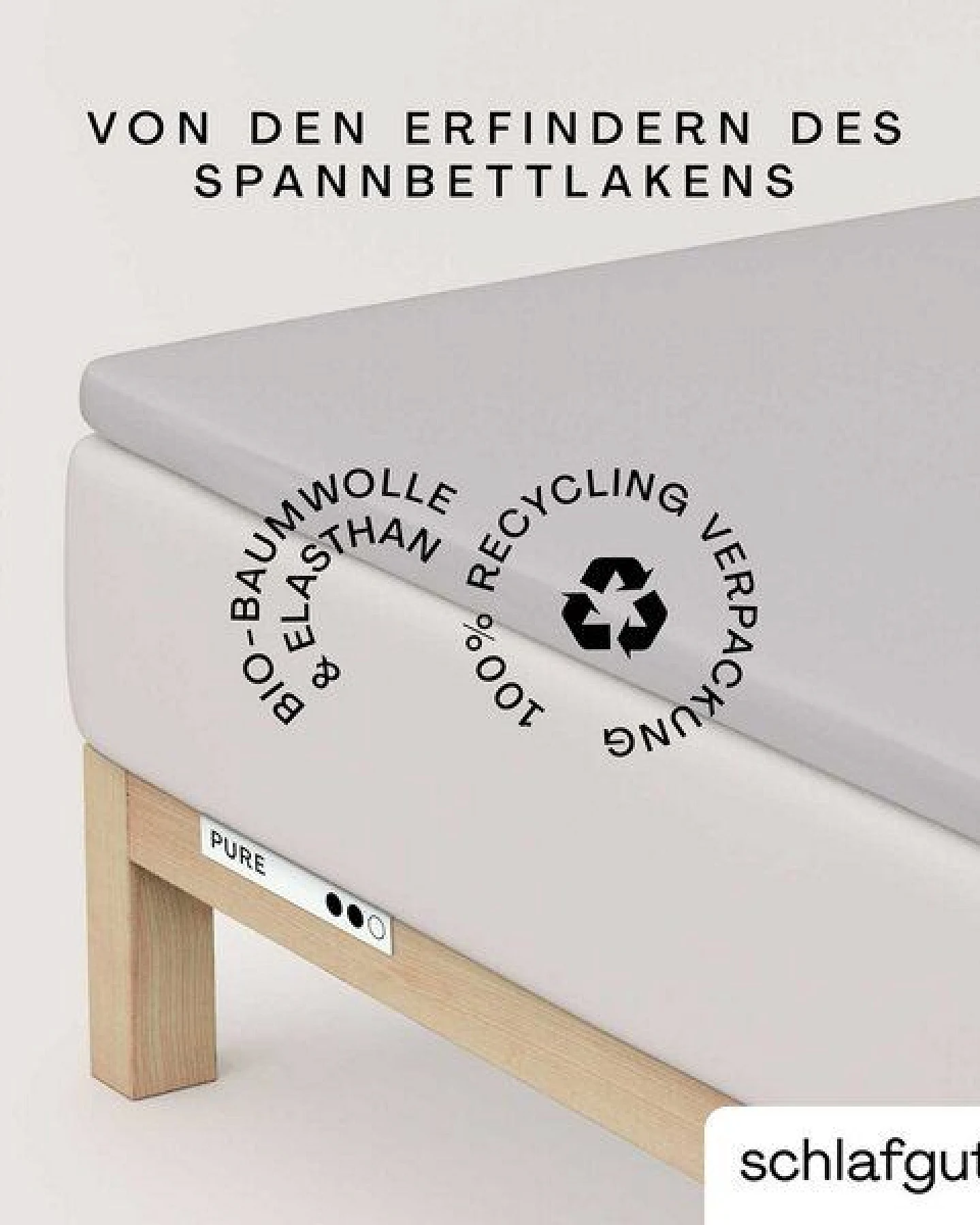 Schlafgut Topper Spannbettlaken Pure - 95% Biobaumwolle, 5% Elasthan - Matratzenhöhe bis 10cm – Ansicht 3