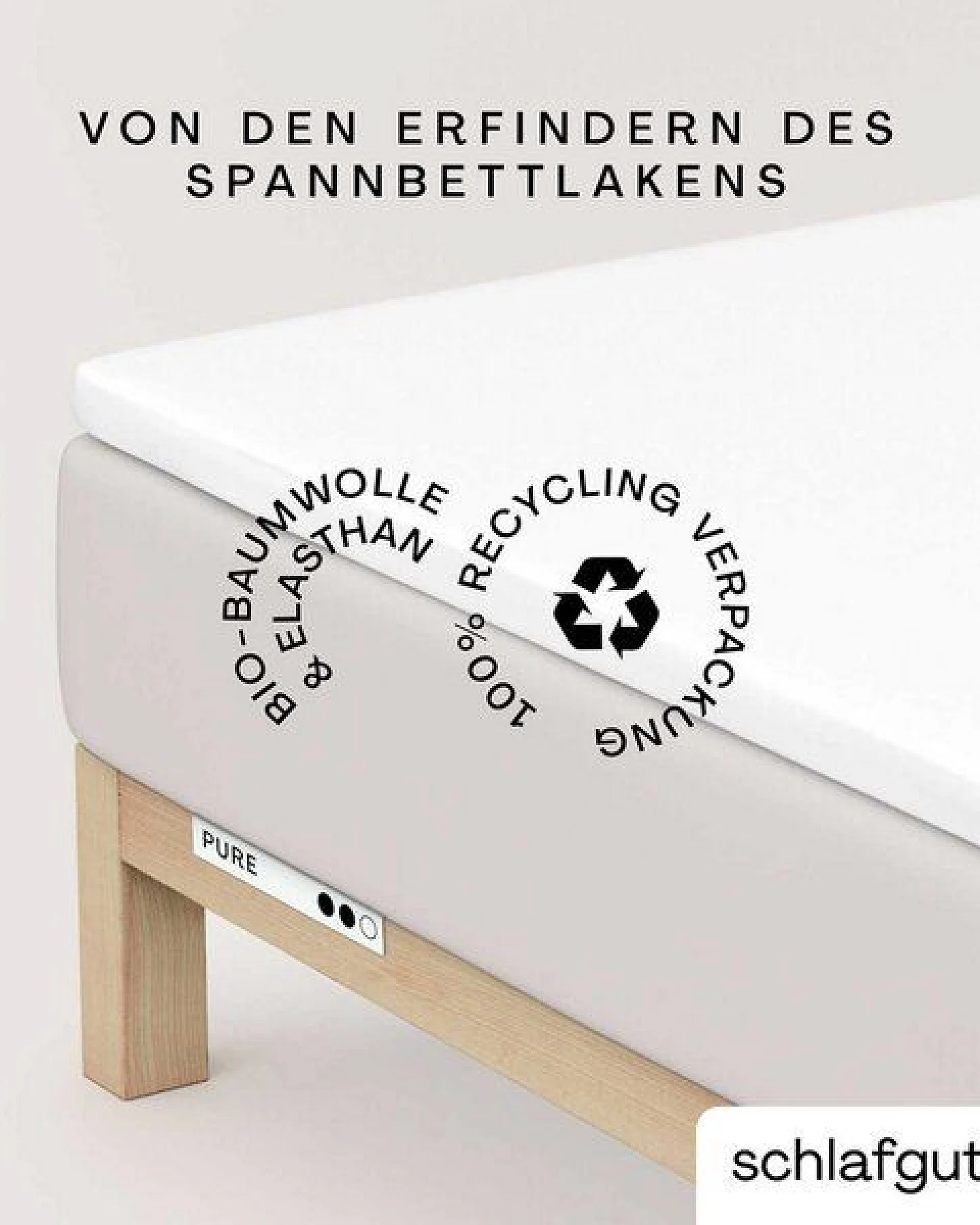 Schlafgut Topper Spannbettlaken Pure - 95% Biobaumwolle, 5% Elasthan - Matratzenhöhe bis 10cm – Ansicht 3