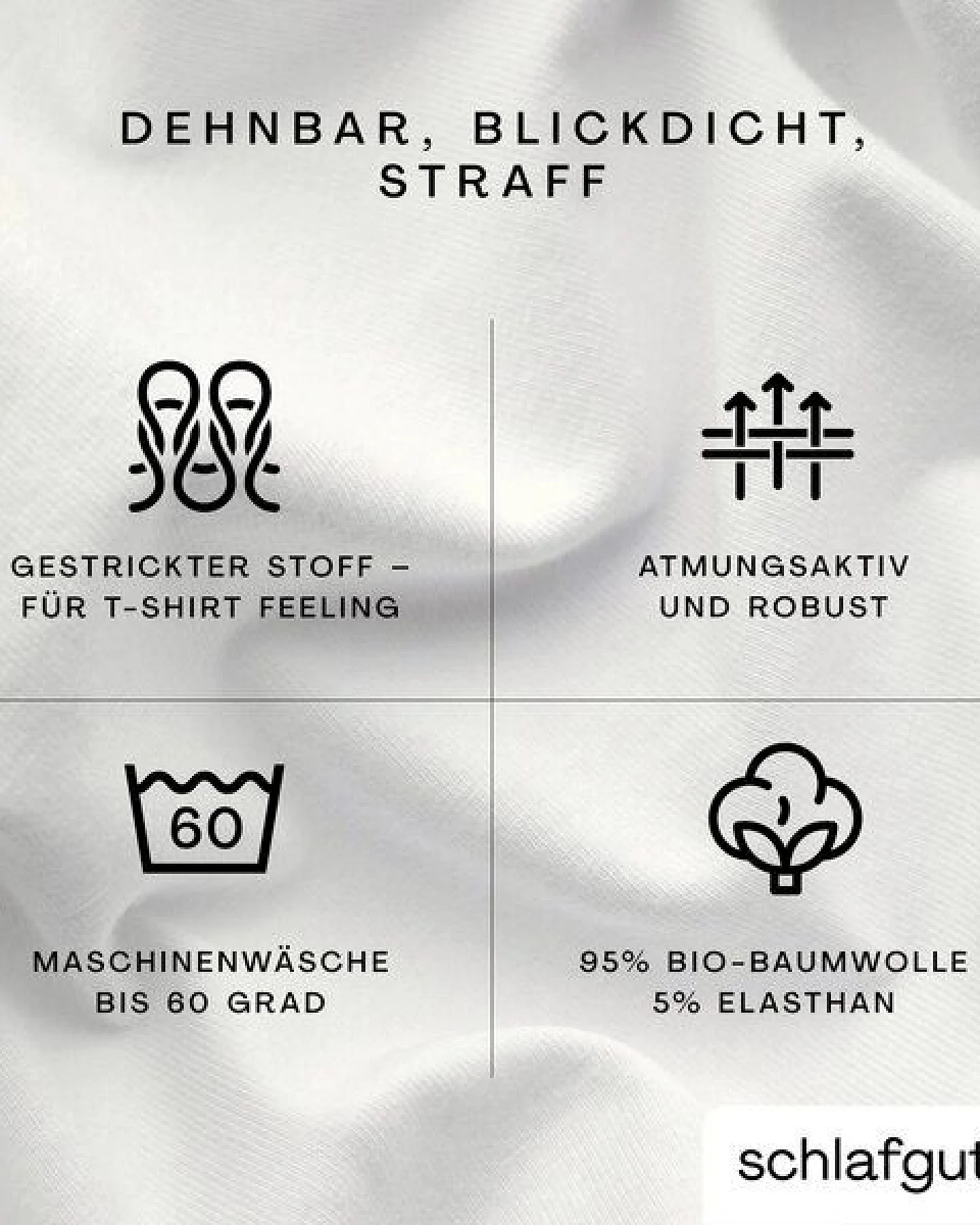 Schlafgut Topper Spannbettlaken Pure - 95% Biobaumwolle, 5% Elasthan - Matratzenhöhe bis 10cm – Ansicht 3