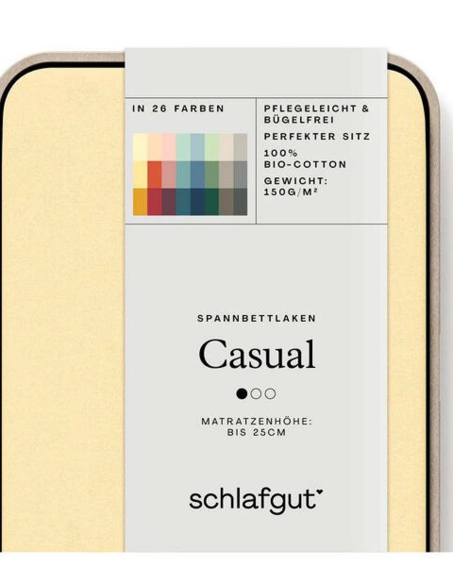 Schlafgut Spannbettlaken Casual Organic - 100% Biobaumwolle – Ansicht 2