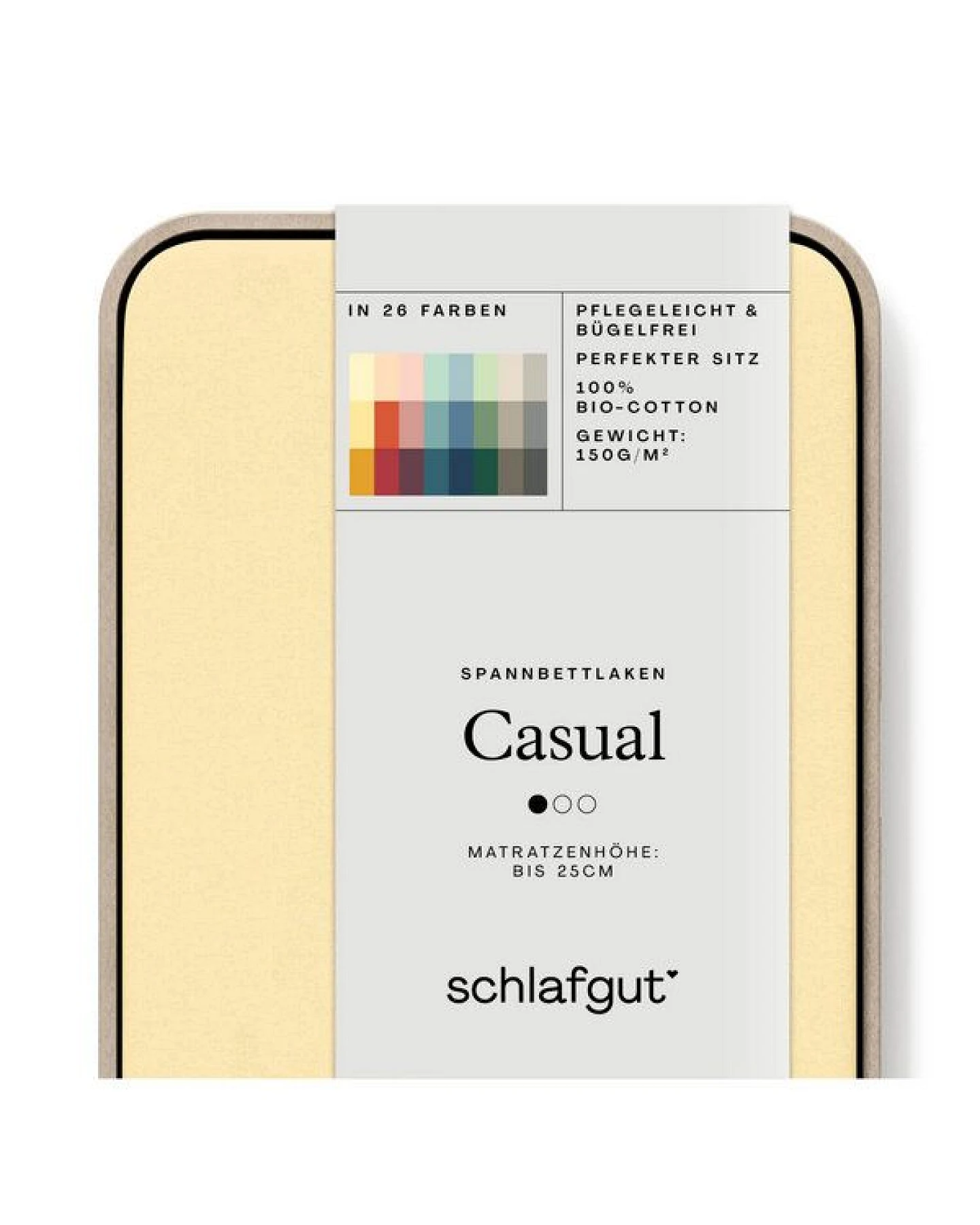 Schlafgut Spannbettlaken Casual Organic - 100% Biobaumwolle – Ansicht 2