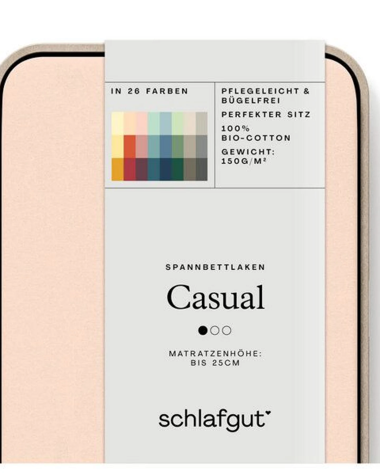 Schlafgut Spannbettlaken Casual Organic - 100% Biobaumwolle – Ansicht 2