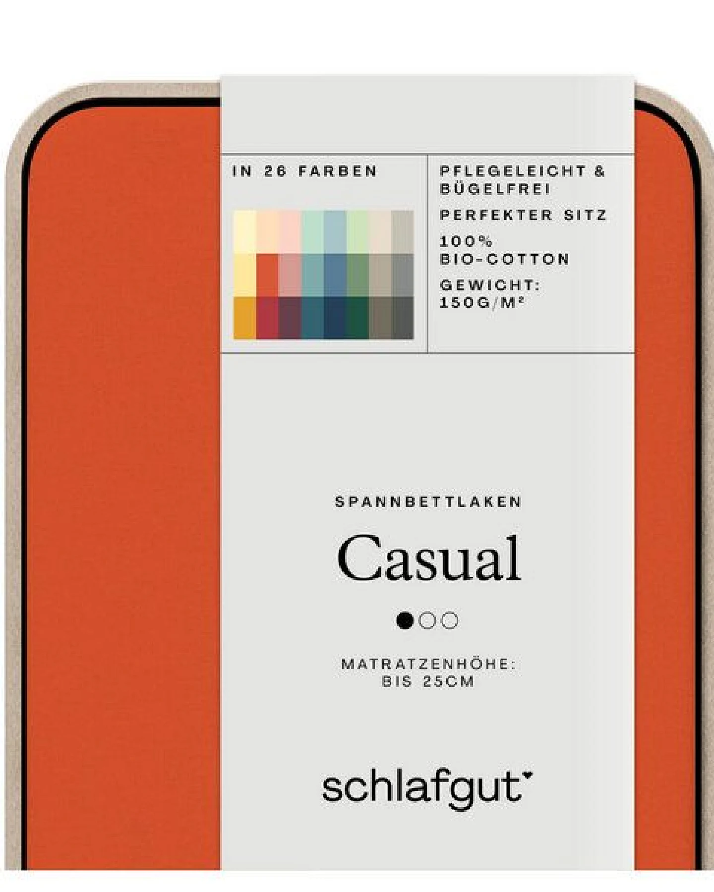 Schlafgut Spannbettlaken Casual Organic - 100% Biobaumwolle – Ansicht 2
