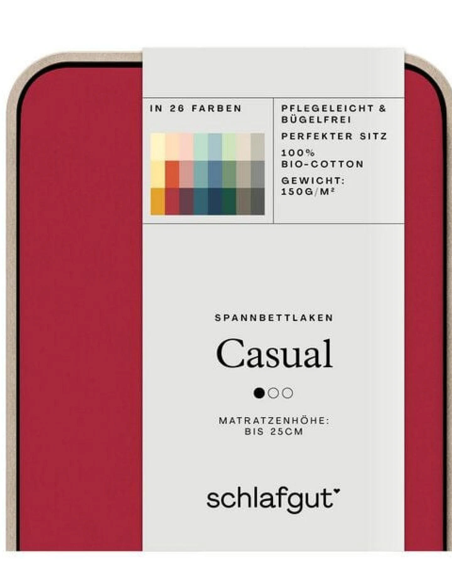 Schlafgut Spannbettlaken Casual Organic - 100% Biobaumwolle – Ansicht 2