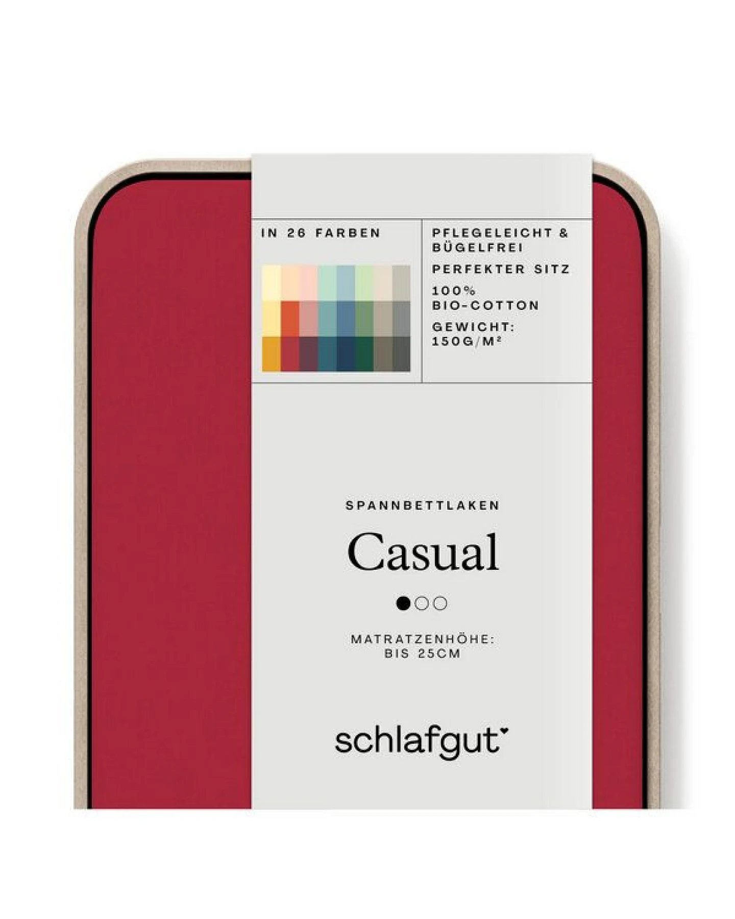 Schlafgut Spannbettlaken Casual Organic - 100% Biobaumwolle – Ansicht 2