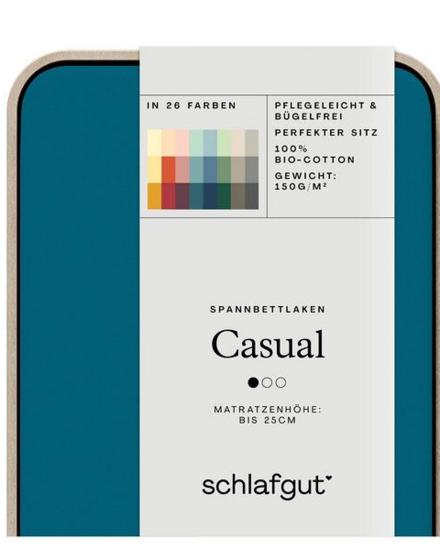 Schlafgut Spannbettlaken Casual Organic - 100% Biobaumwolle – Ansicht 2