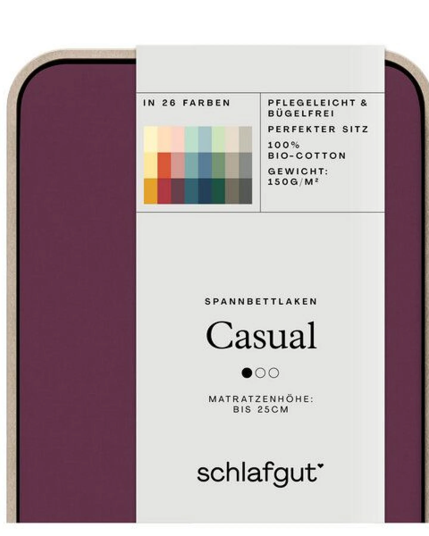 Schlafgut Spannbettlaken Casual Organic - 100% Biobaumwolle – Ansicht 2