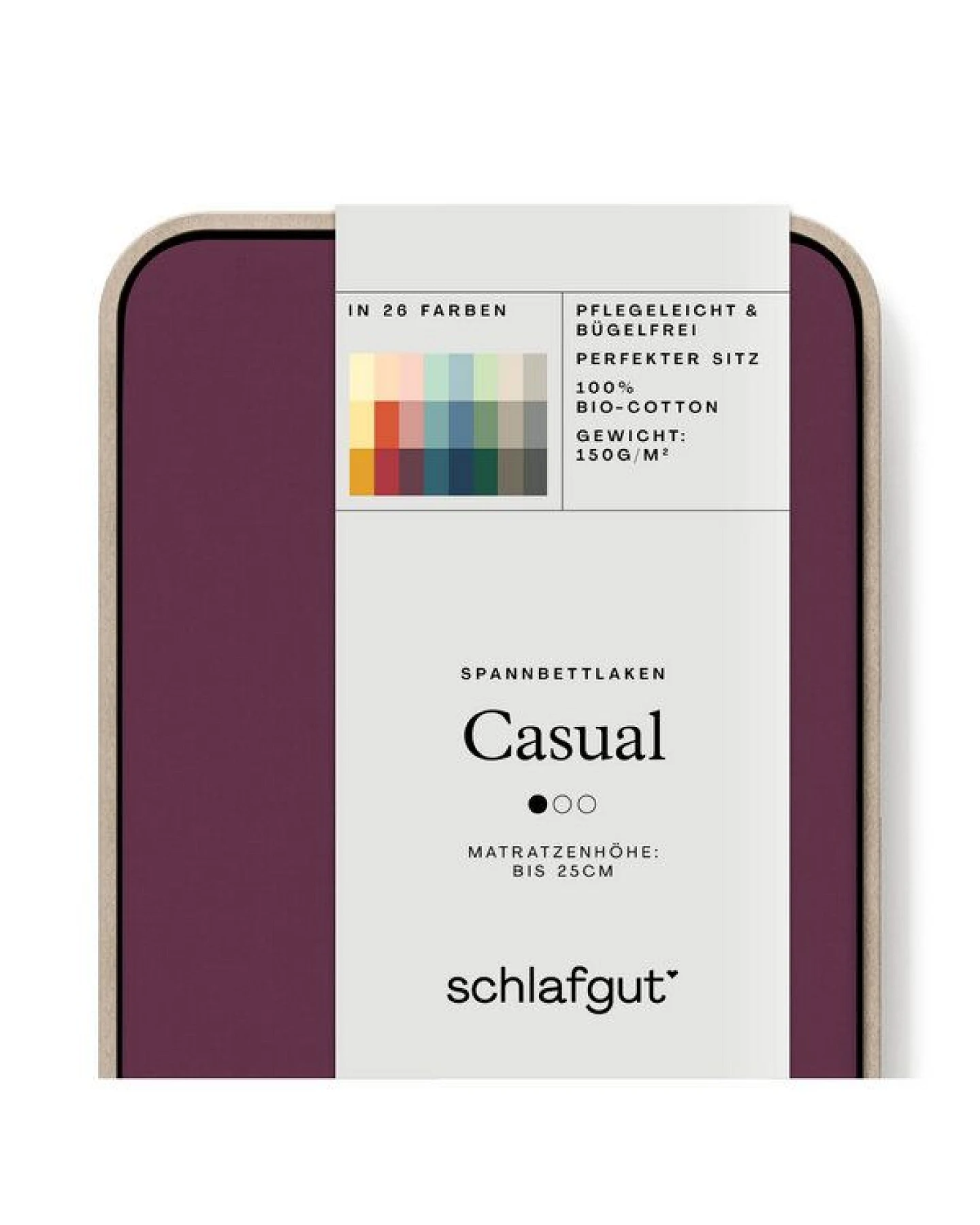 Schlafgut Spannbettlaken Casual Organic - 100% Biobaumwolle – Ansicht 2