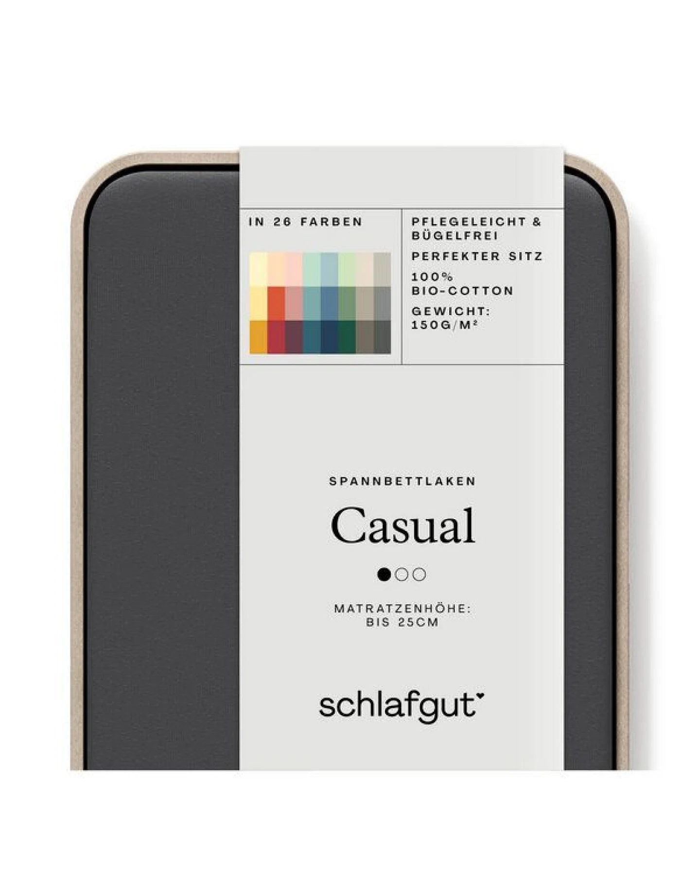 Schlafgut Spannbettlaken Casual Organic - 100% Biobaumwolle – Ansicht 2