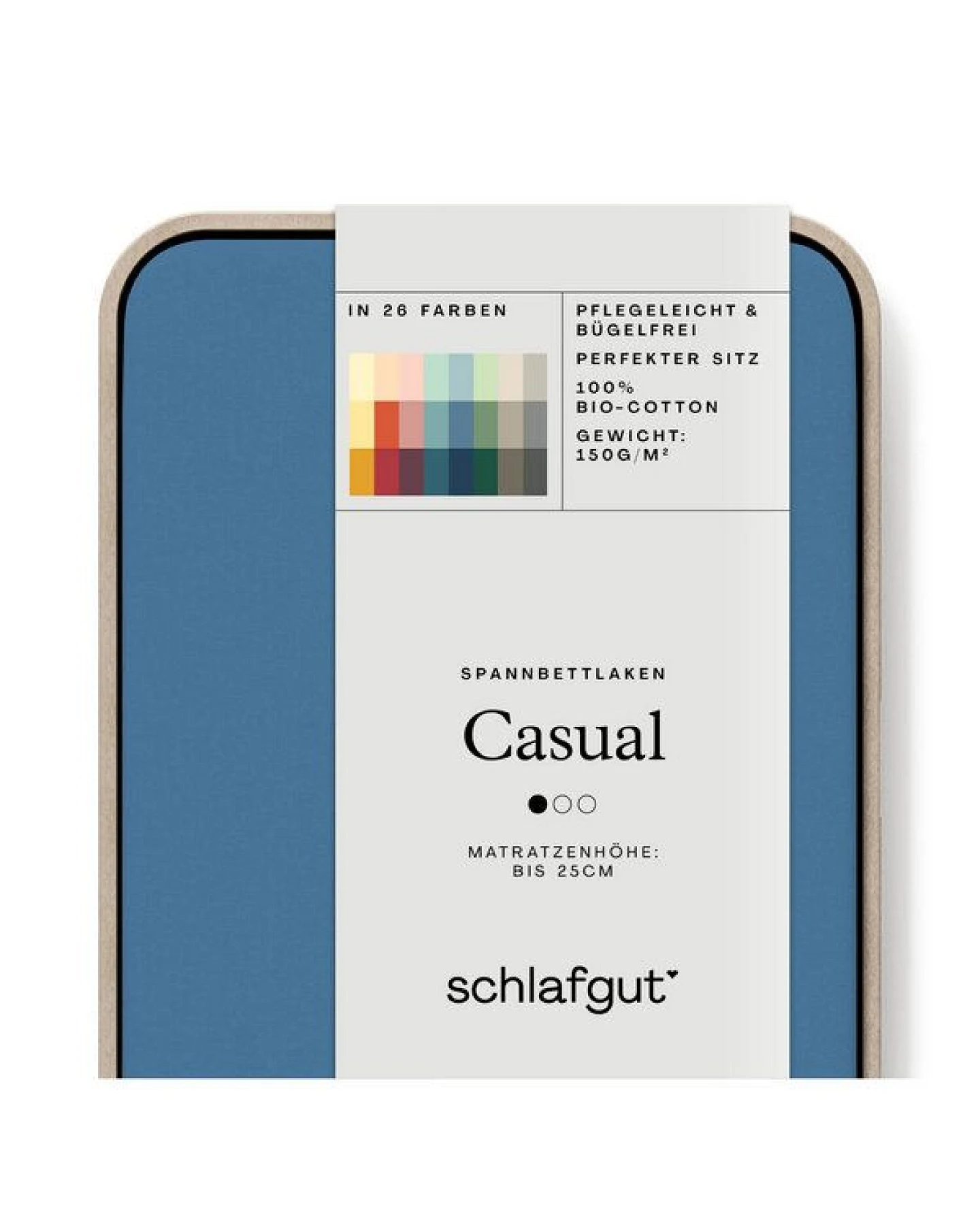 Schlafgut Spannbettlaken Casual Organic - 100% Biobaumwolle – Ansicht 2