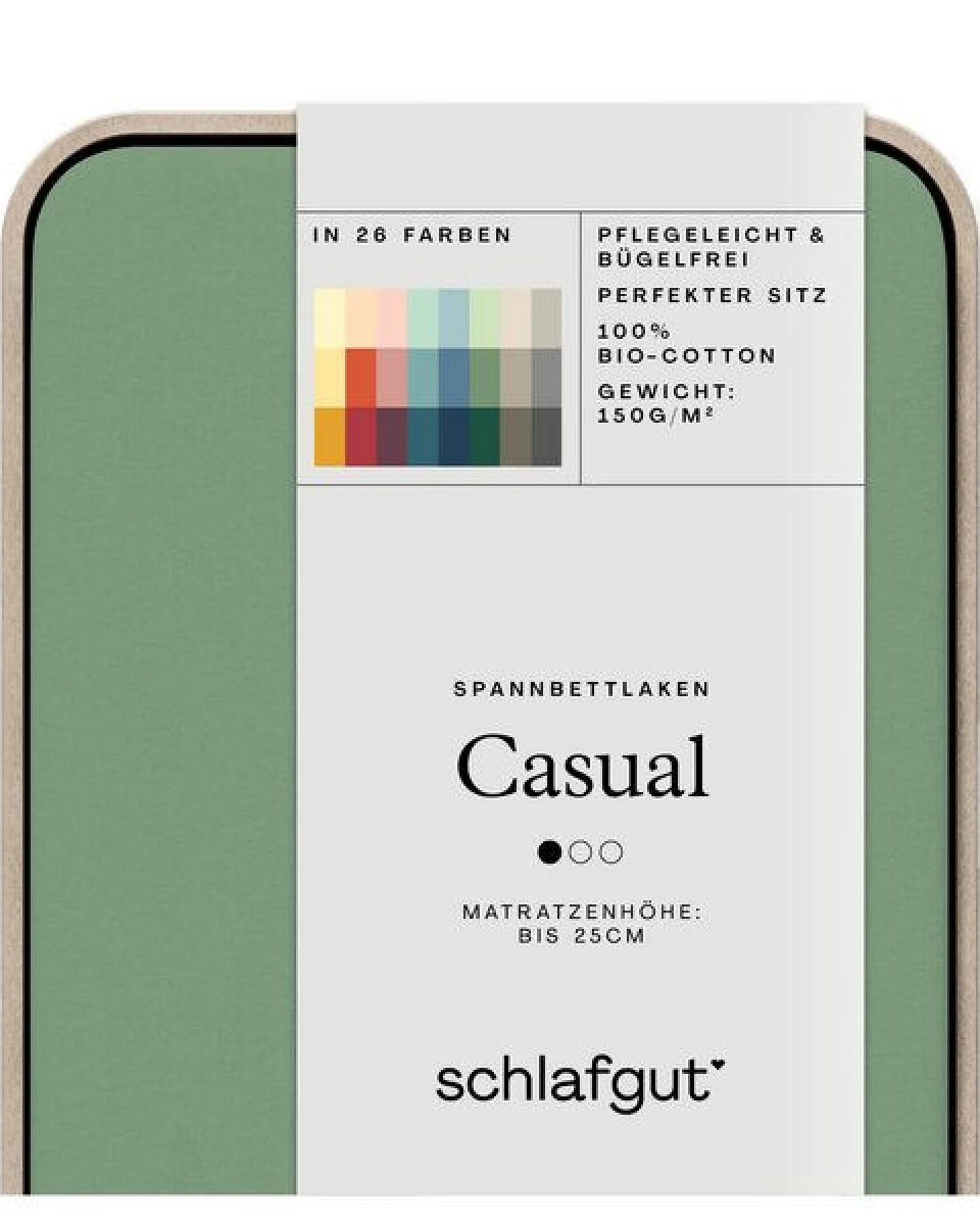 Schlafgut Spannbettlaken Casual Organic - 100% Biobaumwolle – Ansicht 2