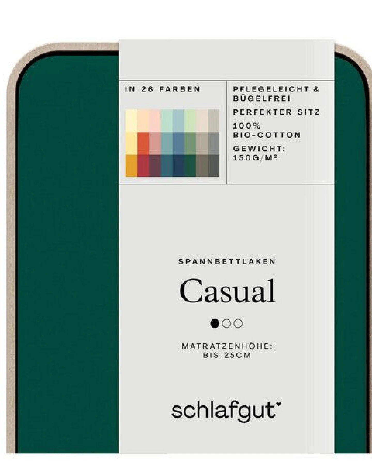 Schlafgut Spannbettlaken Casual Organic - 100% Biobaumwolle – Ansicht 2