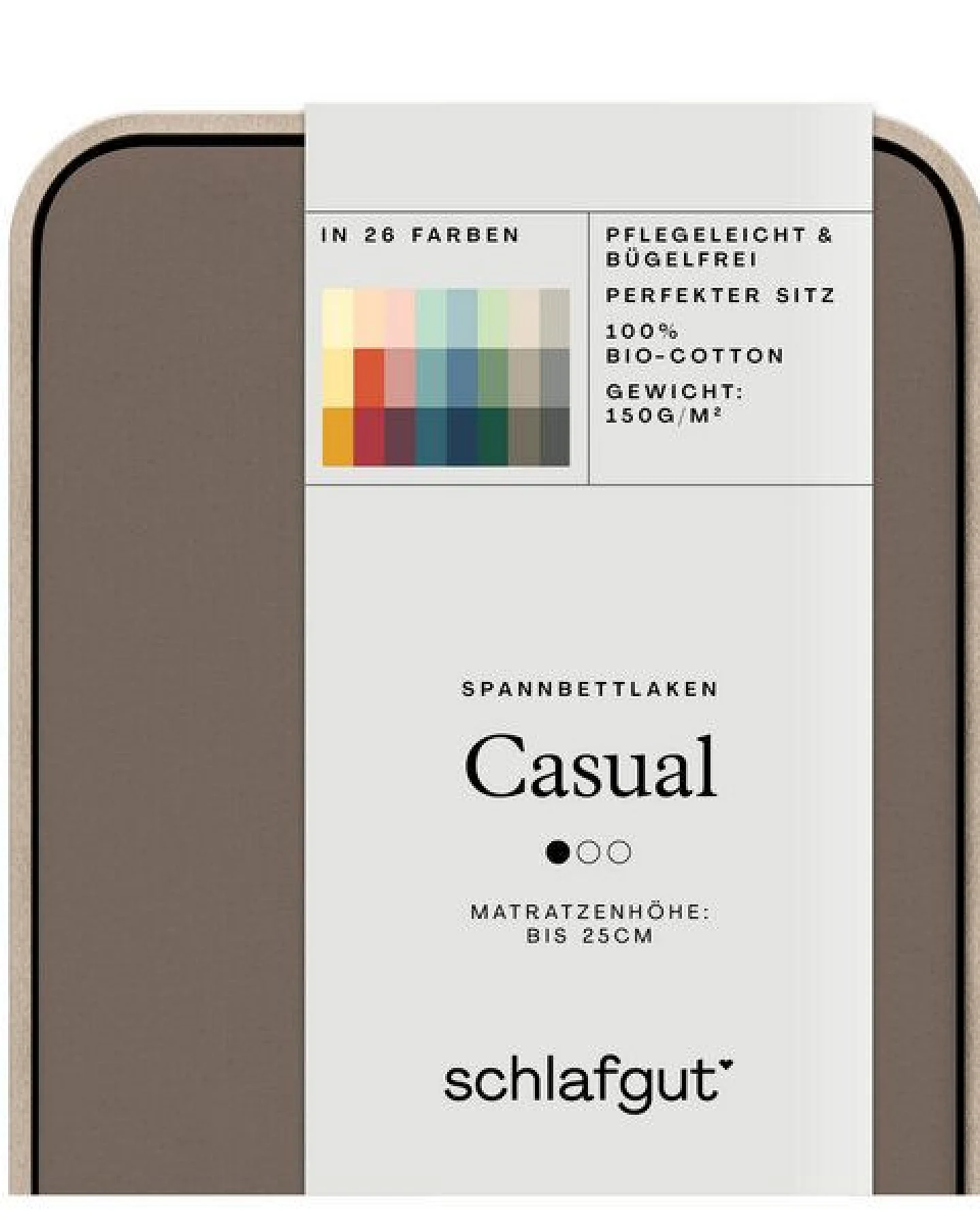 Schlafgut Spannbettlaken Casual Organic - 100% Biobaumwolle – Ansicht 2