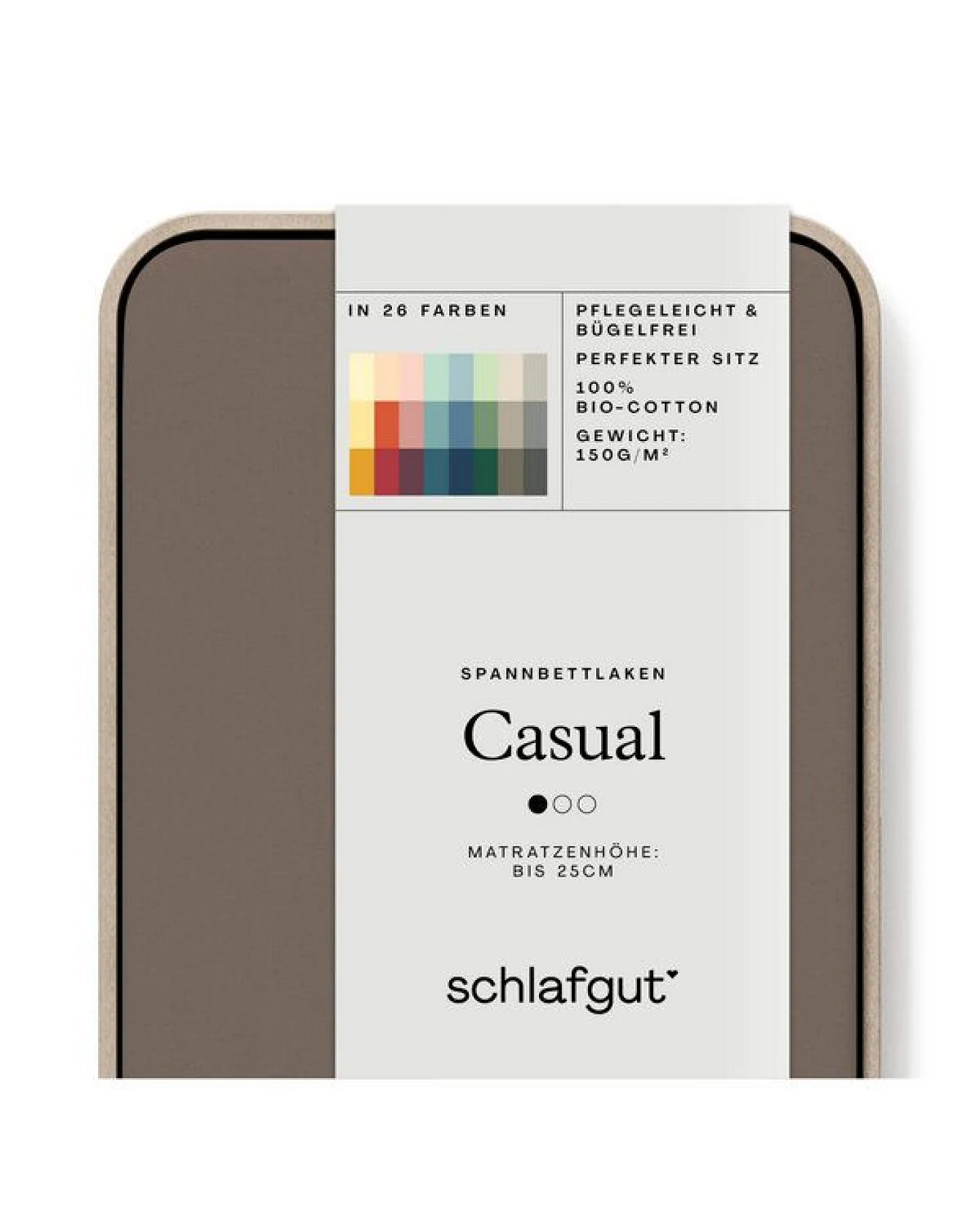 Schlafgut Spannbettlaken Casual Organic - 100% Biobaumwolle – Ansicht 2
