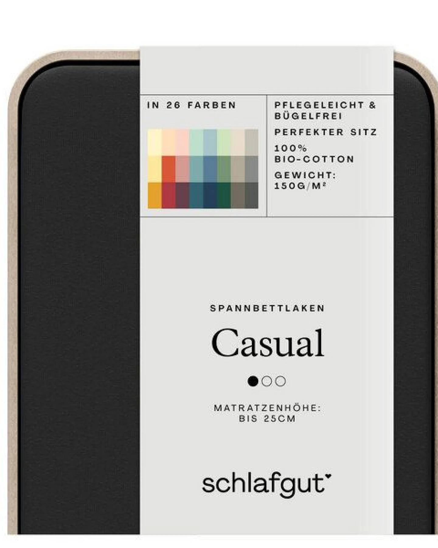 Schlafgut Spannbettlaken Casual Organic - 100% Biobaumwolle – Ansicht 2