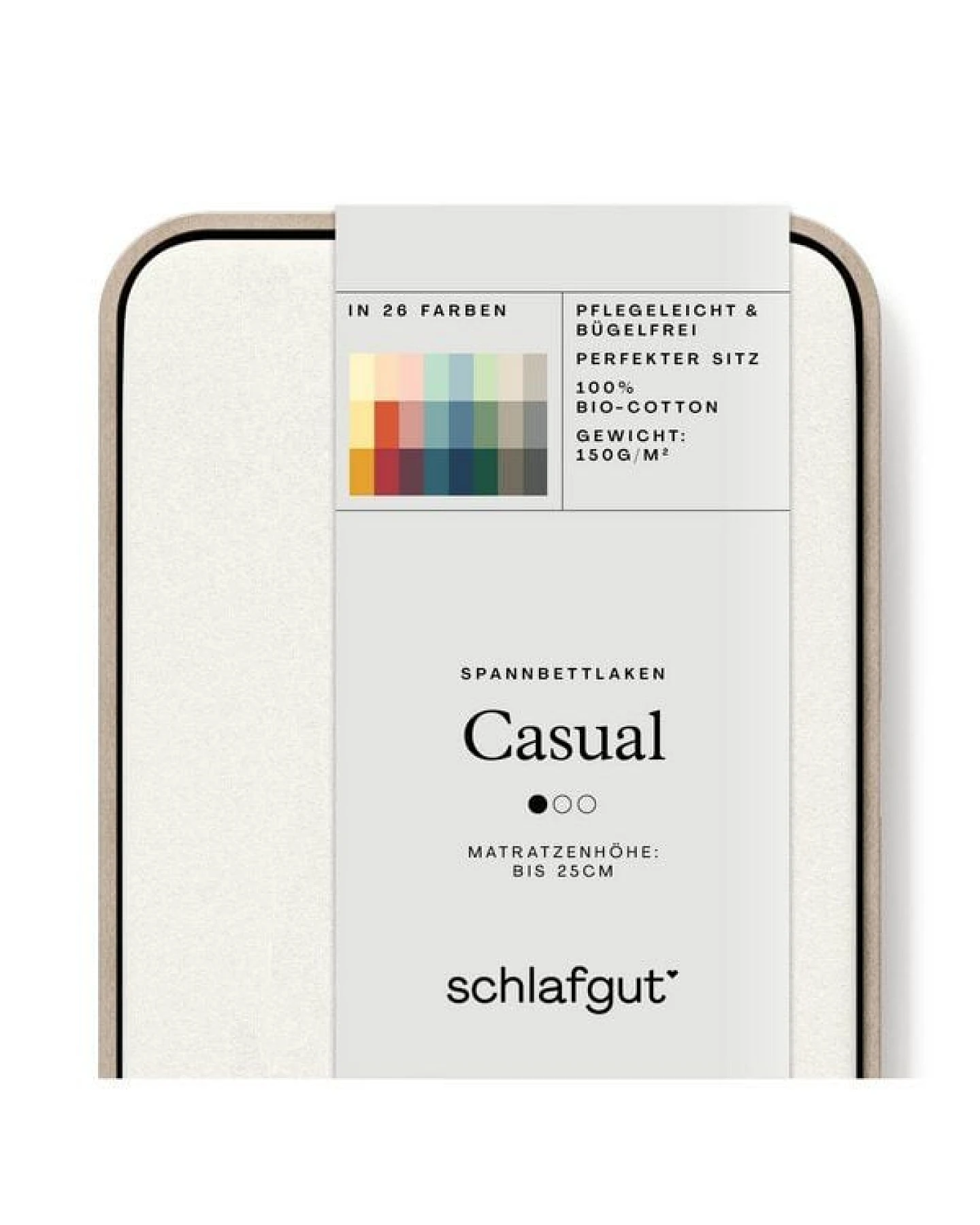 Schlafgut Spannbettlaken Casual Organic - 100% Biobaumwolle – Ansicht 2