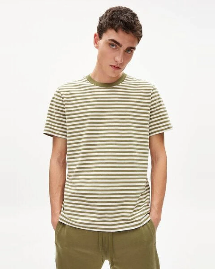 ARMEDANGELS AADON STRIPES - Herren T-Shirt Relaxed Fit aus Bio-Baumwolle