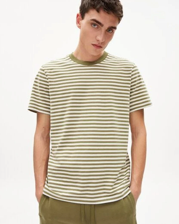 ARMEDANGELS AADON STRIPES - Herren T-Shirt Relaxed Fit aus Bio-Baumwolle